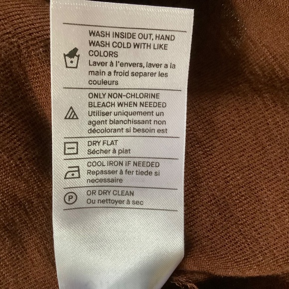 Vince 100% Wool Crew Neck Sweater Brown SZ L - Picture 15 of 15